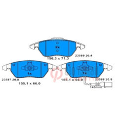Ön Fren Balata Fişli Audı A1 11- / A3 03- / Tt 06-10 / Seat Altea 04- / Ibıza 08- / Skoda Fabıa. Ye Tı 10- / Octavıa 04- / Rapıd 12- Superb 08- / Vw Golf 98- / Jetta. Passat. Caddy 05- / Polo 09- - 8J0698151C-3C0698151D-3C0698151C