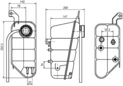 Radyator Yedek Su Deposu Mercedes W220 W463 - A2205000049