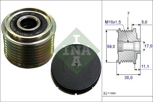 Alternatör Kasnağı Transit 2.4 Dı-2.4de-2.4 Tdcı 00- - 2C1T10300AA-4461712-YC1T10300BC