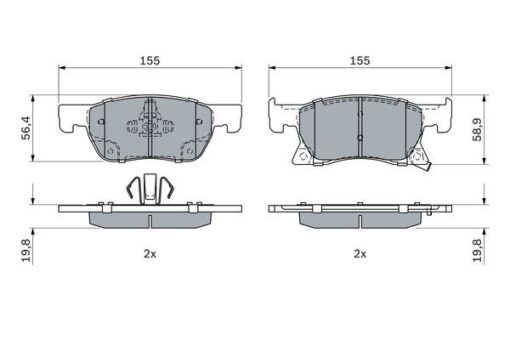 Ön Fren Balata Opel Astra K 15- - 95526566-13478300-39103797