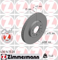 Ön Fren Aynası Vectra B 96 02 Saab 9-2/9-3 93 03 288x25x7dlxhavalı 32025723-569357-93182306 - 569056-90512029-569009-93182284