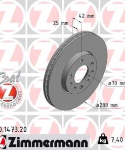 Ön Fren Aynası Vectra B 96 02 Saab 9-2/9-3 93 03 288x25x7dlxhavalı 32025723-569357-93182306 - 569056-90512029-569009-93182284