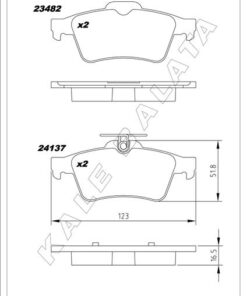 Arka Balata Focus Iı Cmax 03 Connect 02 Laguna Iıı 07 Opel Vectra C 02 Sıgnum 03 Cıtroen C5 08 Peugeot P508 10 18 1647875980-4254.a8 - 3M512M008AC-440601689R-93192623