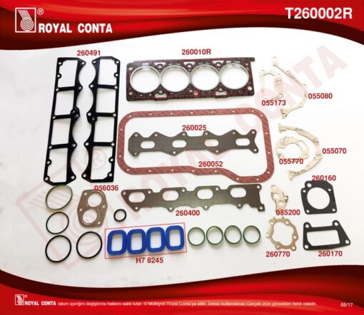 Motor Takım Conta Keçesiz Palıo-mrea-sna-brava 1.6