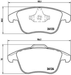 On Fren Balatası Evoque 12-18 Freelander 2 06-14 / Mondeo Iv 07 / S Max Galaxy 07 Volvo S60 Iı 1.5 T3 15 18 S80 Iı 2.0 08 12 V60 I 11 15 V70 Iıı 09 15 Xc70 Iı 09 12 - ME6G9J2K021AB-30793941-LR027309