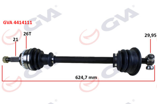 Komple Aks Sol Clıo Iı 1.4i 16v 98-05 Abs Li 26diş 625mm - 7700110484-7711135246