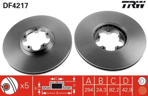 Ön Fren Aynası Transit V184 00 Arkadan Çekişli 294x24.5x5dlxhavalı - 2C161125AA-4041428-YC1J1125B2B