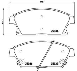 Ön Fren Balatası Astra J 10 Mokka 13 Zafıra C 11 Cruze 09 Trax 11 16 İnç 300mm - 1605178-1605135-13412810-1680880380