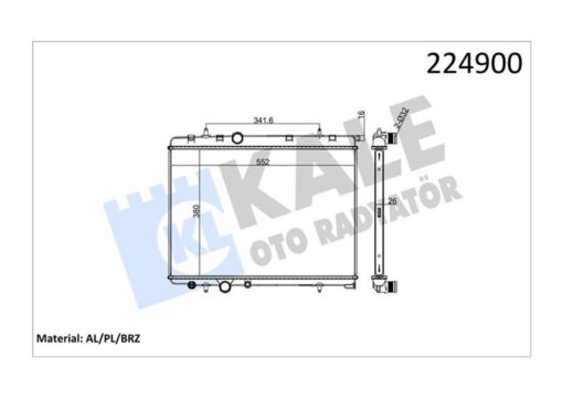 Radyatör 206 98 307 02 C4 04 Xsara 00-05 1.6-2.0 Ac Klimasız Otom 562.8x378x27 1 Sıra Alb - 9835996080-1331.LS-1330.N7-1330.F4