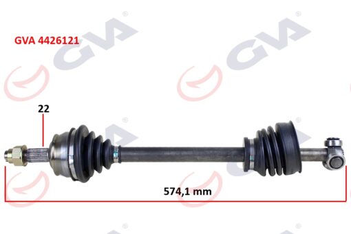 Komple Aks Sol Tempra 1.4i 92-99 574mm - 7694584