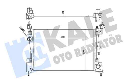 Radyatör Peugeot Bıpper-cıtroen Nemo-fıat Fıorıno 1.4 08 Mt 24mm Al/mknk 540x378x24 - 1330T8-51780706-51790774