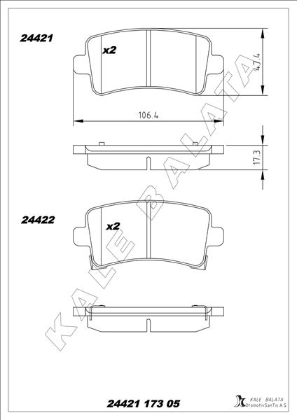 Arka Fren Balatası Insıgnıa A 08 17 Saab 9.5 10 Malıbu 2.0d 2.4 12 16 İnç Jant - 39021482-1605319-13237766-13343450
