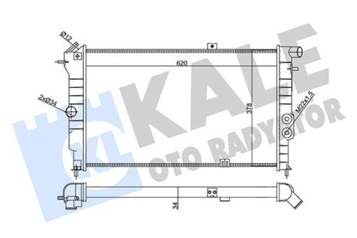 Su Radyatörü Opel Vectra A 1.6ı 2.0ı 2.0ı 16v 1.7d 90-95 Calıbra A 2.0ı 94-97 Mt Ac Nac Mekanik 620x378x34 90443463-90443466 - 03096385-1300092-1300107-52455192