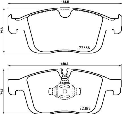 Ön Balata Volvo Xc60 D3 2015-17 D4 15-17 T5 2015-2017 T6 2013 156 - 31445986-31445985