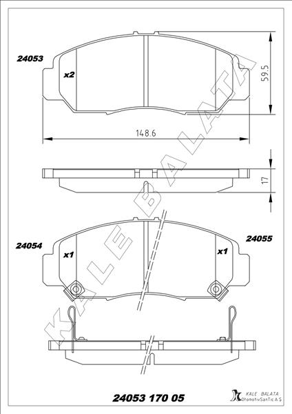 Balata Ön Accord Vıı-cıvıc Vıı-fr-v 99-04 - 06450SDDA00-06450SDDA10-06450SJFE00