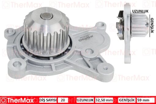 Devirdaim Su Pompası Hyundaı Accent Getz 1.5l D3ea Crdi 02-05 / Santafe 2.2l Crdi 06-09 / Sonata 2.0l D4ea Crdi Dizel 06-11 - 2510027000-2510027010