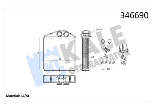 Kalorifer Radyatörü Corsa C-tıgra Twıntop 1.2-1.4-1.8-1.3cdtı-1.7cdtı 00 - 1618222-9196140
