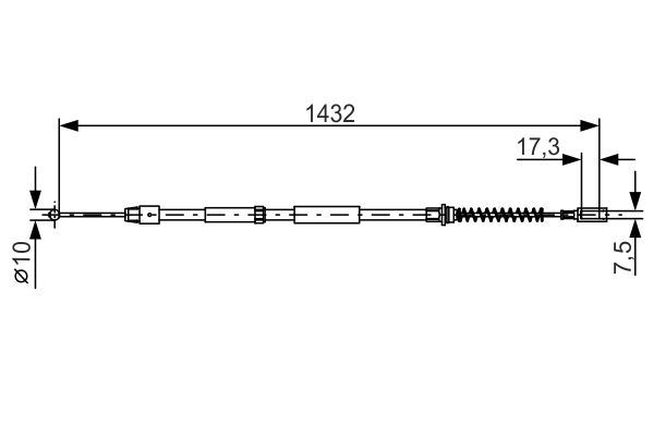 Fren Halatı Arka Mercedes Sprınter B906 . Vw Crafter 30-35-50 - A9064203185-2E0609702C