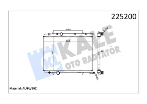 Radyatör 307 00 C4 04 1.4 16v-1.6 16v-partner-berlıngo 97 2.0hdı 00 Ac /- Mekx562x378x27 Al/pl/brz - 9835996080-1331.LS-1330.N7-1330.F4