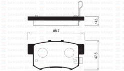 Arka Fren Balata Honda Accord 2.0l F20 90-98 / Cıvıc 1.6l D16 Vtec Vtı 01-05 / 1.4l 1.6l 96-01 / 1.6l R16a2 Vtec Sedan 06- / Legend 3.2l 91-96 / Suzukı Sx4 1.6l M16a Rw415 05- - 43022S5AJ00-43022S6DE50-43022S2A000