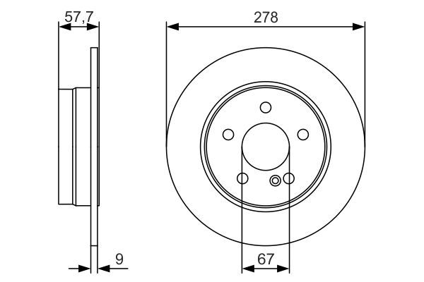 Fren Dıskı Arka Mercedes C-class W204 S204 C204 - A2044230512