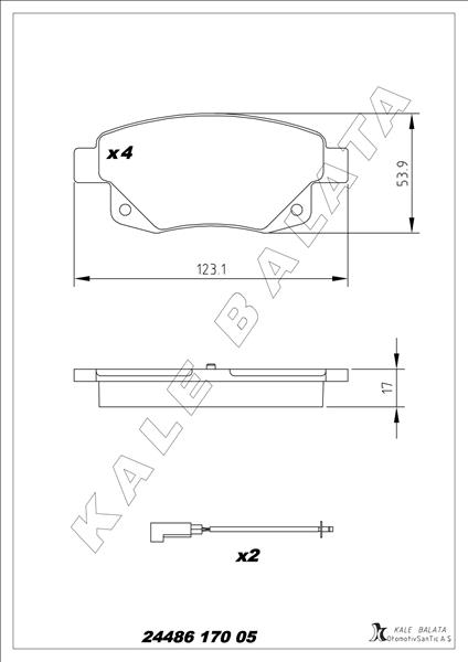 Arka Fren Balatası Transıt V347-v348 06 11 Fıslı - ME6C1J2M008AB-6C112M008AF-1371454