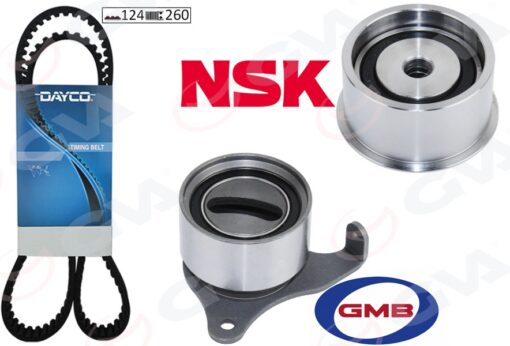 Triger Kayış Seti Eksantrik Seti Toyota Corolla 1.3l 4e-fe Enjeksiyonlu Ee111 99-00 1 Kayış 2 Rulman 124x26 - 1356819106-1350511040-1350311030