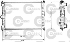 X Radyatör Classıc Polo 1.0-1.3 85-94 Mek 322x433x34 - 867121253L-867121253AB