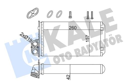Kalorifer Renault Trafıc Iı-opel Vıvaro A-nıssan Prımastar 1.9/2.0/2.5dcı 01 Conta İlaveli Al/mknk 260x157x42 93198689 - 271157059R-2711500Q0E-4451005