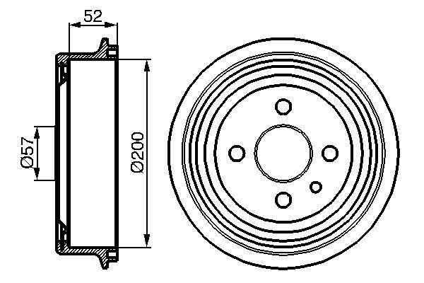 Arka Kampana Vectra A 89 95 Astra F 91 98 1.4-1.6-1.8-2.0 Lacettı 05 13 242x200x53x100 4dl 568054-91024352 - 568057-90168958-568039-90105445