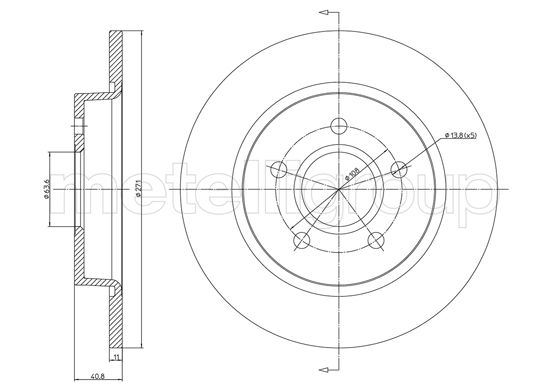 Arka Fren Dısk Aynası Focus Iıı 11 17 271x11x63.5x41x5dl - BV612A315BA-1704765