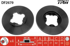 Ön Fren Aynası Rover 600 618 96-99 620i Si Ti 93-99 / Honda Accord Euro 2.0l F20z1 Ce8 Kasa 96-98 15 Jant - 45251SM4G01-45251SM4G02-45251SN7E50