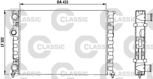 X Radyatör Classıc Golf Iıı-jetta Mek 430x322x34 - 6N0121253A-6N0121253B