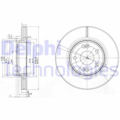 Ön Fren Diski Renault Laguna Iı 01 07 280x21.8 Havalı 5 Delik - 7701206613-8200007121-8671017410