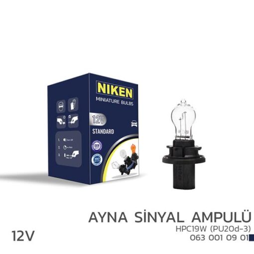 Nıken 12v Hpc19w Ayna Sinyal Ampulü Pu20d-3 10lu - UNIVERSAL
