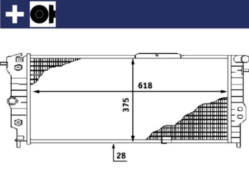 Radyatör Vectra A 90-95 Calıbra A 94-97 Ac Klimasız Mek 618x375x28 - 1300092-3096385