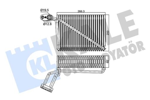 Klima Evaporatör A4-passat 1.6-1.8-1.9 Tdi-2.0 97-05 A4 95-01 200x262x65 8fv351211191 - 8D1820103C-8D1820103D-8D1 820 103 G
