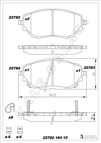 Balata Ön C-hr-corolla Xıı 16- - 04465F4010-04465F4020