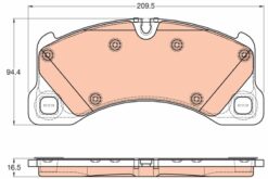 Ön Balata Vw Touareg 3.0 V6-4.2 V8 10 Porsche Cayenne 3.0-3.6-4.2-4.8 10 - 7P0698151B-7P0698151C-95535193961