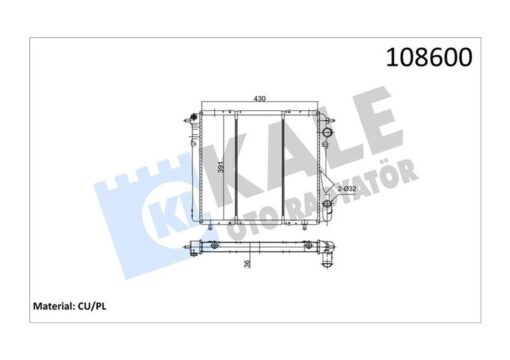 Radyatör R19 1.4 Gtd-1.6 Karbüratörlü 2 Sıra Cu Pl Sistem - 7702253164-7702247652