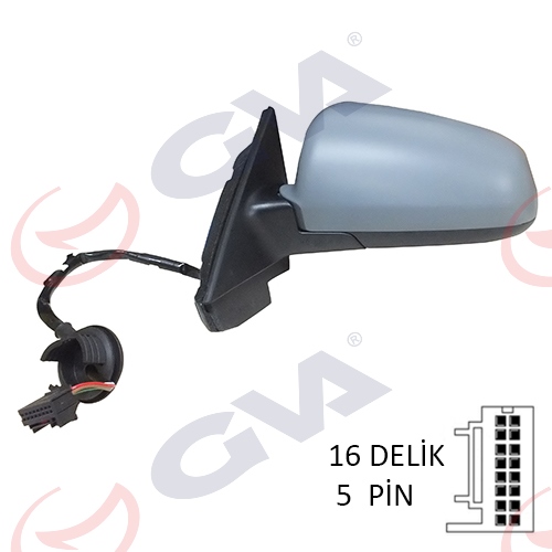 Dış Dikiz Aynası Sol A3 03 Elektrikli Isıtmalı 5 Kapılı Astarlı Asferiklı 5 Fiş Vm-010ehal - 8P1858531D01C