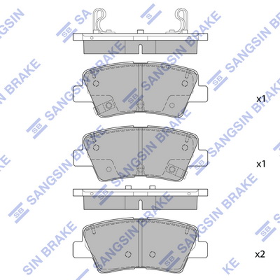 Arka Fren Balata Hyundaı Elantra 1.6l D4fb G4fg 6 Vites 16- / İ20 1.1l 1.2l 1.4l 15- / Kıa Sportag E 1.6l G4fj 7 Vites 15- Üstten Delikli Tip - 58302D3A70-58302F6A50-58302G0A50