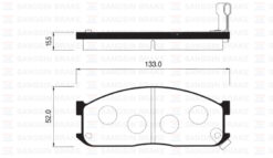 Ön Fren Balata Mazda E2200 2.2l R2 Rf 91- / Kıa Besta 2.2l R2 92-98 / Bongo 2.7l J2 Sd 97-04 - 0K71E3328Z-0K70Y3328Z-S2YA3328Z