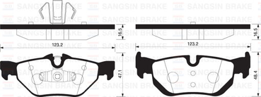 Fren Balatası Arka Kulaklı Bmw E87 E90 X1 E84 - 34216774692-34121288891