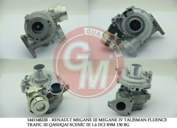 Turbo Şarj Renault Megane Iıı Megane Iv Talisman Fluence Trafıc Iıı Qashqaı Scenic Iıı 1.6 Dcı R9m 1 30 Bg - 144114822R-144110972R-144111292R