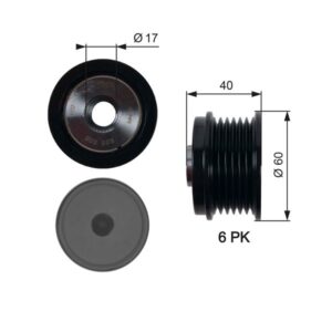 Alternatör Kasnağı 39.2mm Cmax-fıesta Vı-focus Iıı-kuga Iı-transit-connect-courıer 1.5-1.6-2.0tdci - AV6Q10A352BA-31285816