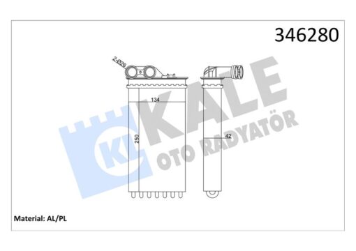 Kalorifer Radyatörü C4 04 P307 04 Ac Klimasız 247x134x42 - 6448.N5