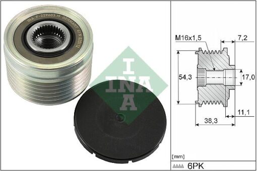 Alternatör Kasnağı Rulmanlı Ducato-scudo-boxer-expert-jumper-jumpy-xsara 2.0-2.2-2.3 Jtd-hdi 6k - 77363303