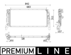 Motor Su Radyatoru Bmw F48 15 F39 18 20 Mını F57 15 Premıum Lıne - 17118645799