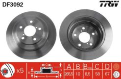 Arka Fren Aynası Subaru Impreza 1.6 2.0 96/12.00 Forester 2.0 97 Legacy 89/8.03 265.5x10x5dl - 26310AA040-26310AA051